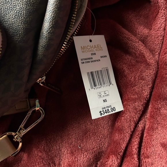 Brown/Gold Mini Coach Backpack - Picture 6 of 6